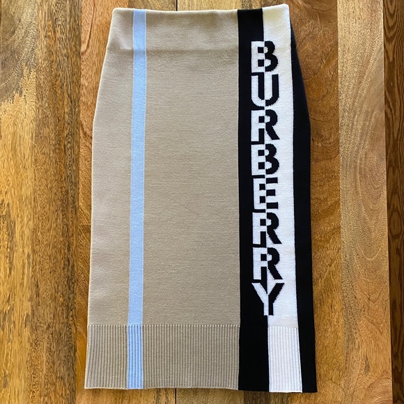 Burberry Kristen Logo Merino Wool Skirt XS US 2-4 - Picture 10 of 14